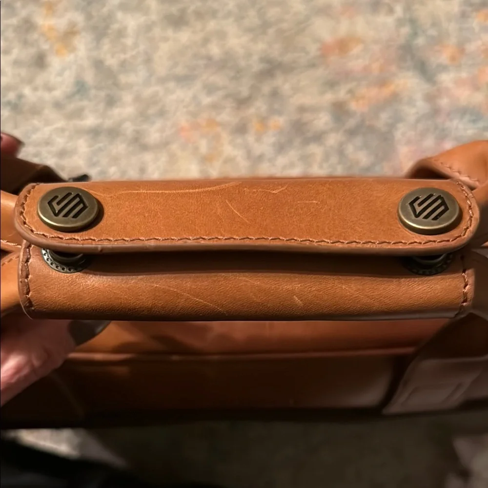 Johnston & Murphy Brown Leather Briefcase